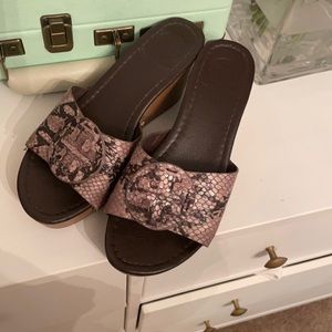 Snakeskin Tory Burch wedges